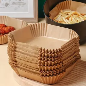 100 Pcs Non-Stick Air Fryer Liners, Hexagonal Paper Sheets for Baking, Roasting, Microwave, Easy Clean, Oil Absorbent, Ideal for Home & Commercial Use, Kitchenware, Bakeware Utensils, Home Baking Supplies, Baking Accessories