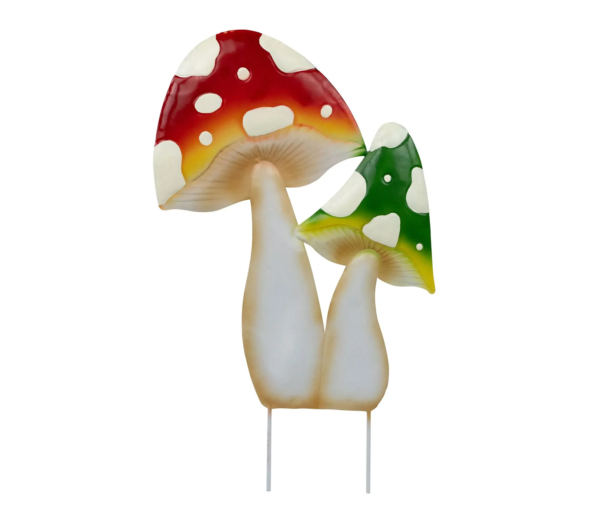 Northlight Double Mushrooms Garden Stake - 16" - Red and Green