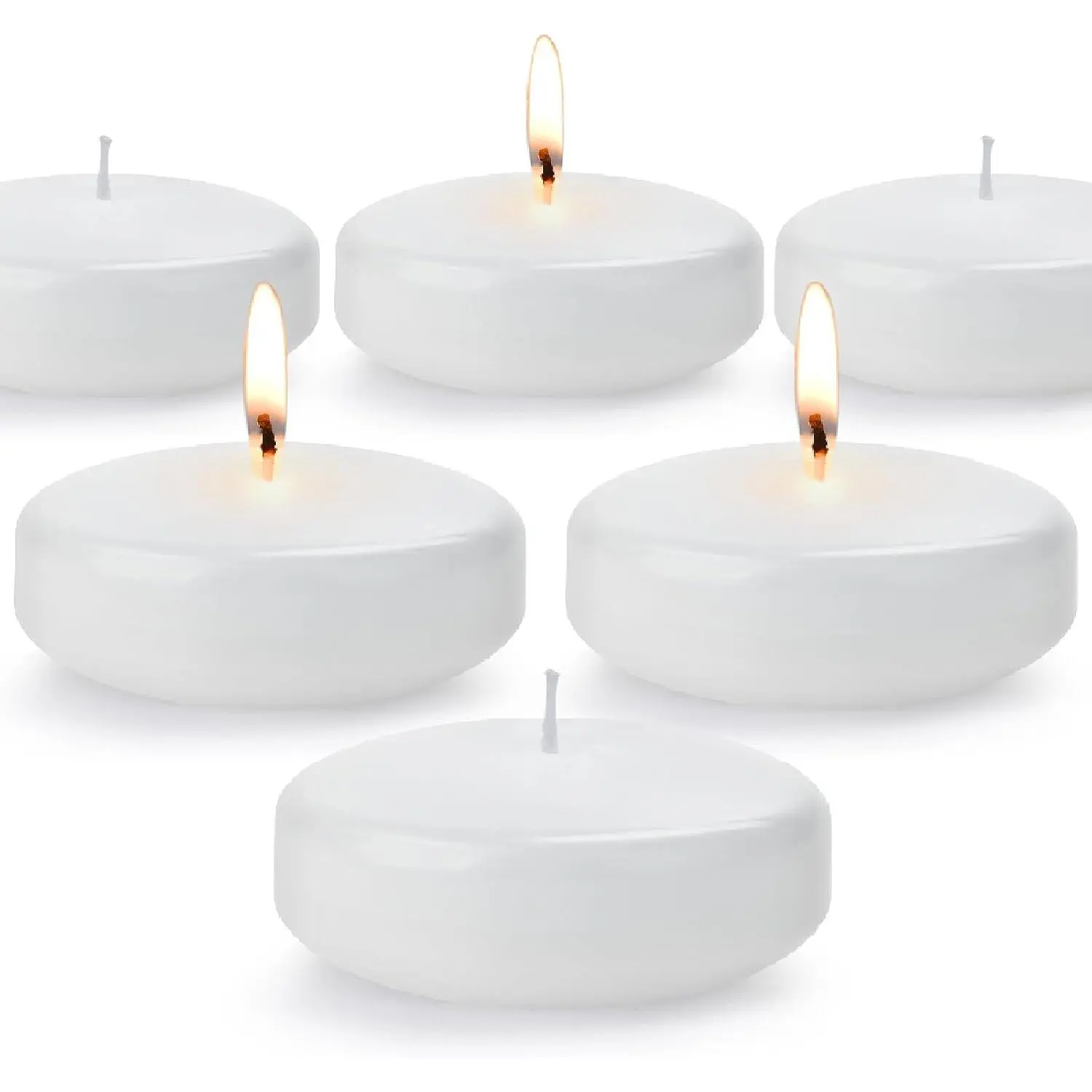 Floating Candles 3 Inch Unscented Dripless Wax 13-15Hours , 12 Pack Wedding Party Candles,for Centerpieces Suitable for Cylindrical Vases,Swimming Pool,Restaurant Decoration(White)
