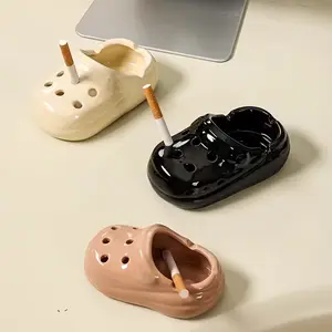 Creative Ceramic Ashtrays for Office Home Living Room Coffee Tables, Trendy Light Luxury Design, Stylish Decorative Ashtray