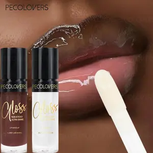 2PCS/Set Long-lasting Hydrating Shimmer Glossy Lip Gloss - Moisturizing Lip Gloss Lightens Lips, Mirrors Gloss, Creates Glassy Lips, Suitable for All Skin Types
