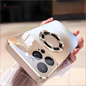 Luxury Matte Durable Protective Phone Case Cover, Shockproof Magnetic Wireless Charging, Glass Camera Lens Protection, Compatible with iPhone 17 16 15 14 13 12 11 Pro Max Plus, Accessories