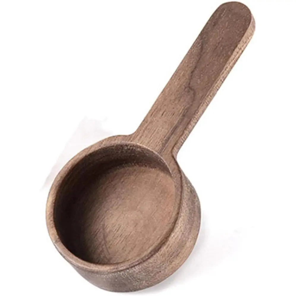 Coffee Spoons, Wooden Tablespoon Scoop, Wooden Coffee Ground Spoon, Measuring for Ground Beans or , Soup Cooking Mixing Stirrer Kitchen Tools Utensils, 1 Wooden  Scoop (Walnut Wooden 3.86 in)