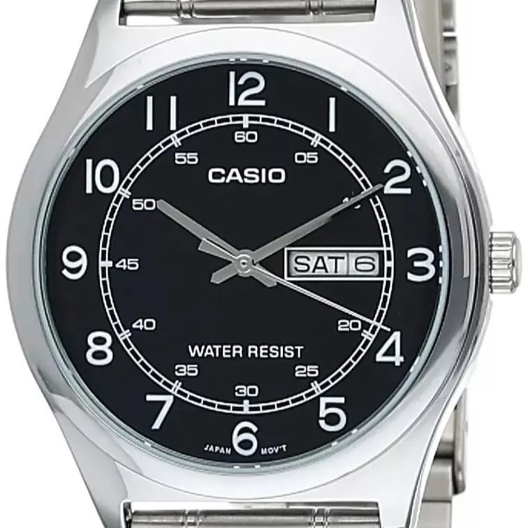 Casio MTP-V006D-1B2UDF Men's Watch, Stainless Steel Band, Quartz Movement