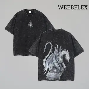 Elden Ring Caligo Oversized Shirt, Washed Heavy Cotton Tee, Soulslike Dark Fantasy Gaming Apparel, Men Women Gift
