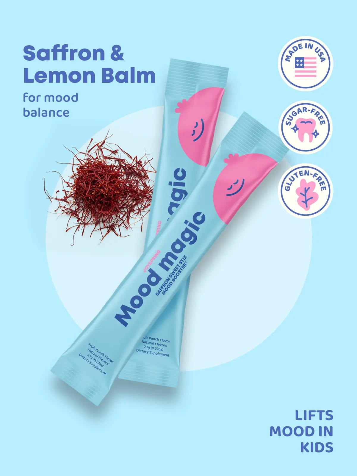 JoySpring Mood Saffron Pixie Stick – Saffron Supplement | Natural Mood Booster