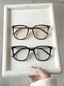Vintage Square Tortoiseshell Frame Glasses, Stylish Square Frames, Unisex Transparent Lenses, Durable Lightweight Design, Lightweight Eyewear, Perfect for Work & Daily Wear