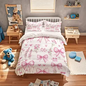 3-Piece Butterfly Bedding Set (1 Fitted Sheet + 2 Pillowcases), Soft Comfortable Bedroom Decor, Ideal for Dorms & Guest Rooms, Bed Sheet Sets