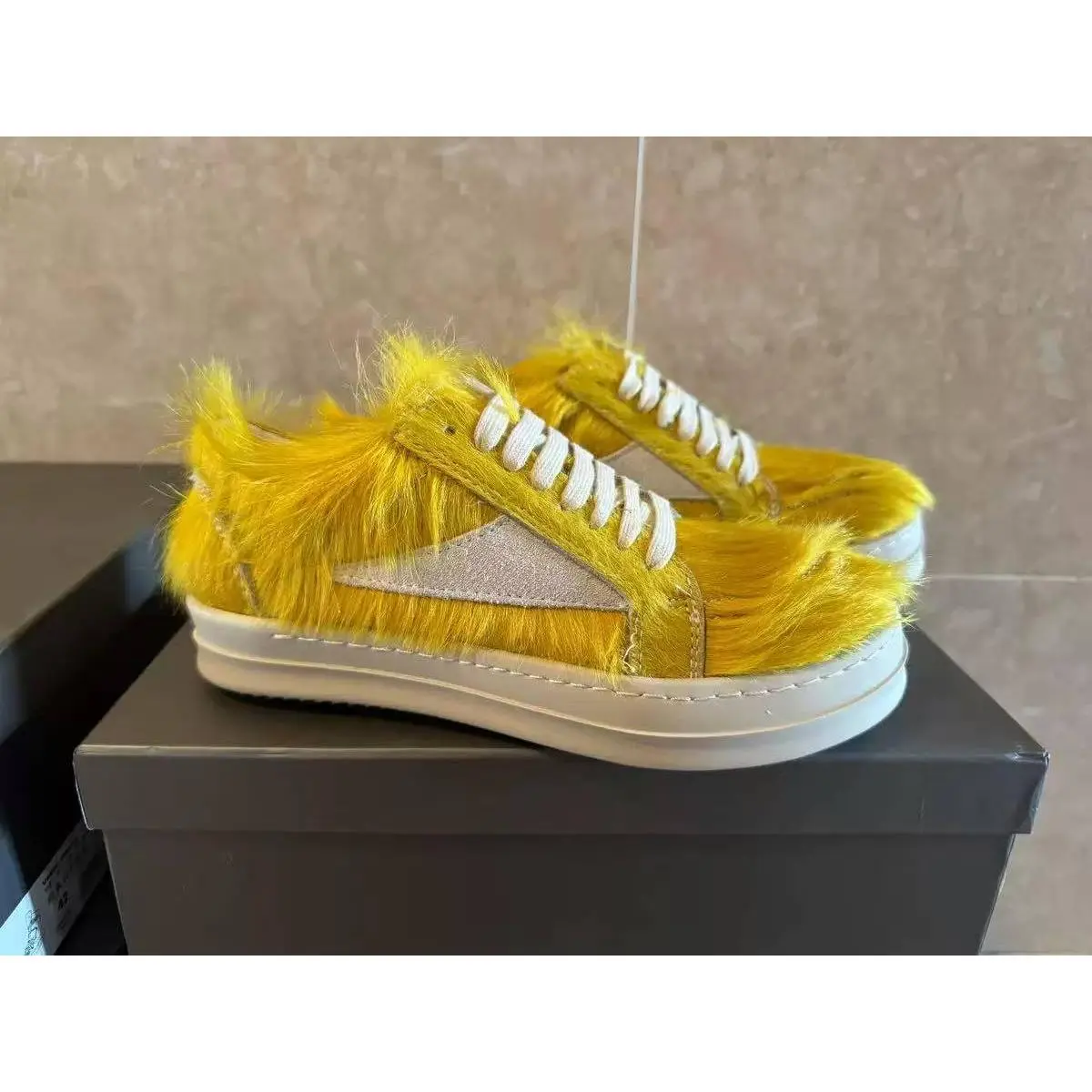 Retro shoes genuine leather wide lace boots Ricks High Top cowhide Shoes  Designer Casual trainers for men and women   Luxury Vintage Trendy Designer Sneakers