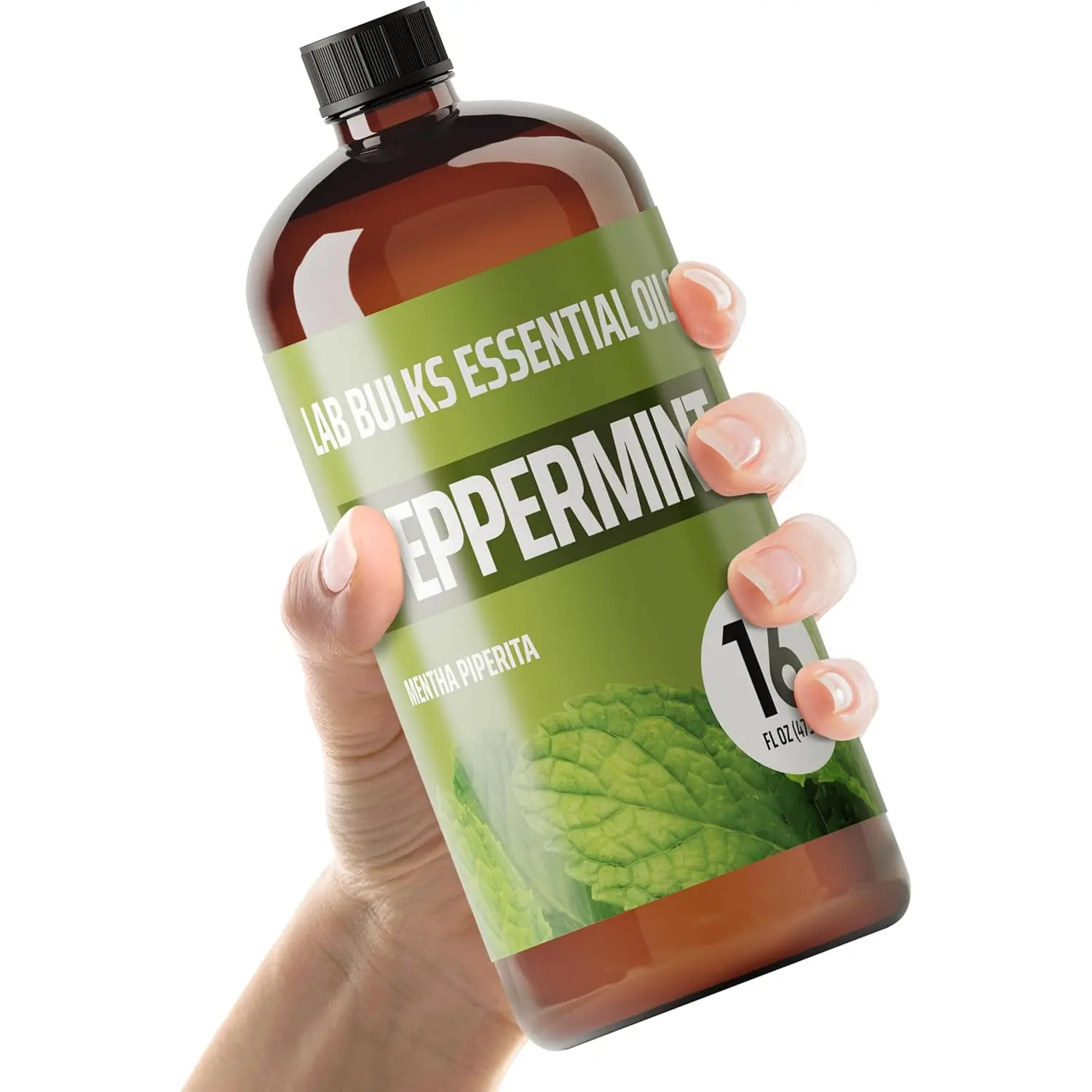 Natural Therapeutic Peppermint Essential Oil Concentrate - 16 fl oz, for Diffusers, Cleaning, Pest Deterrent, Wellness, Diffusion