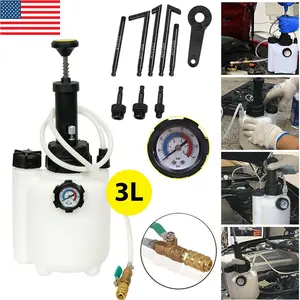 SJPACK Transmission Oil Filling System Fluid Pump Manual Tool With 8pc ATF Adaptors 3L