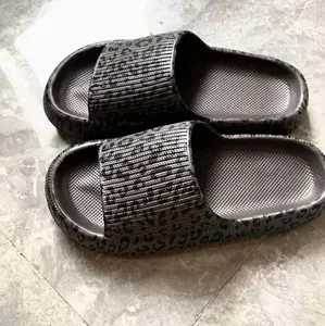 Ready to Ship | BLACK LEOPARD  Insanely Comfy -Beach or Casual Slides