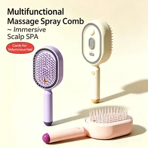 Electric Spray Air Cushion Massage Comb, Self-Cleaning Anti-Tangle & Anti-Static Hair Brush with Essential Oil Mist Aromatherapy, Volumizing Scalp Massage Hair Care Brush, Summer Gift for Women, Moms & Girls