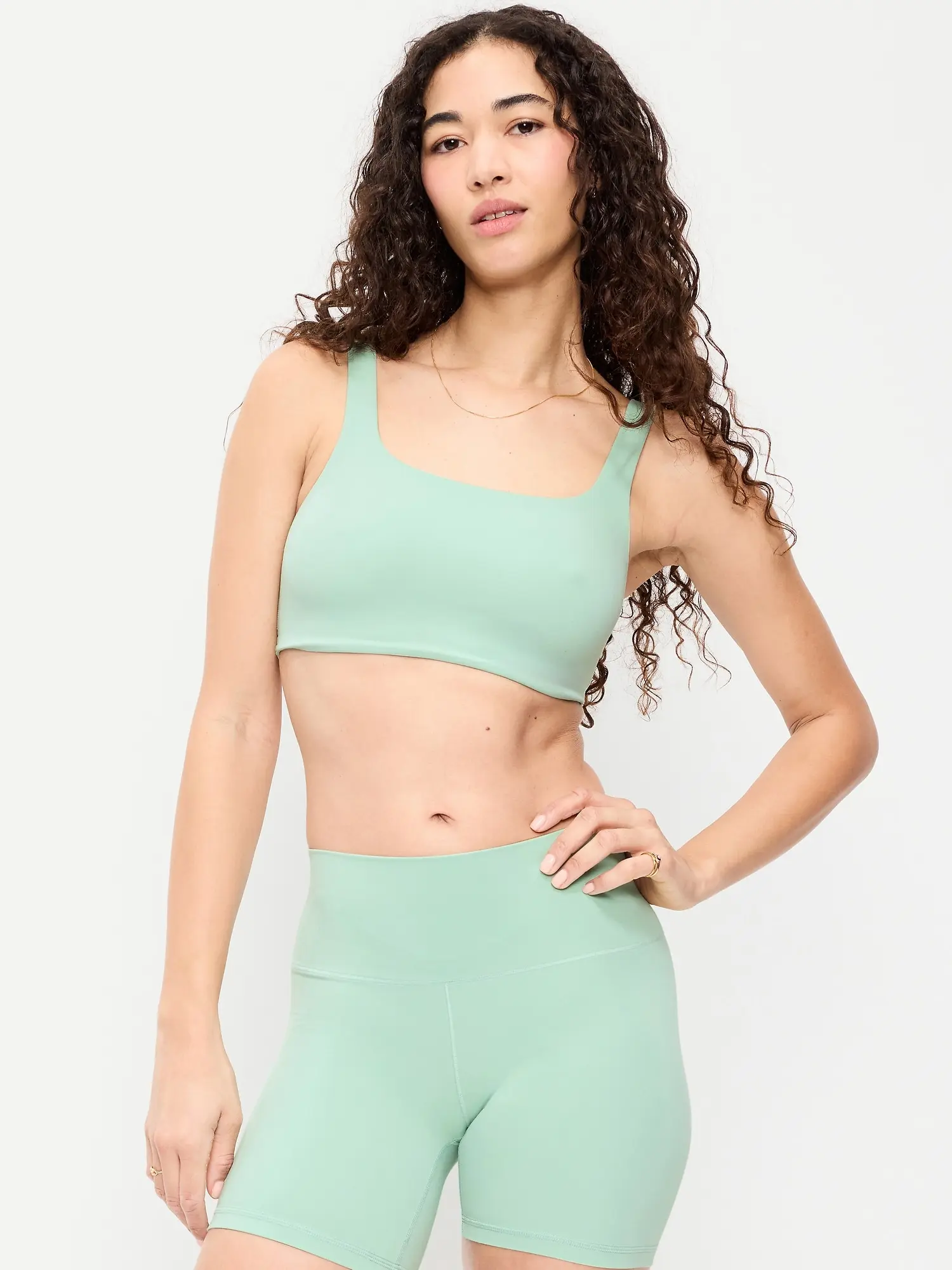 Old Navy Women's Light Support StudioSmooth Square-Neck Sports Bra
