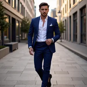 Men's Casual Linen Blend Blazer  Slim Fit Notch Lapel One-Button Jacket With Center Vent For Everyday Wear