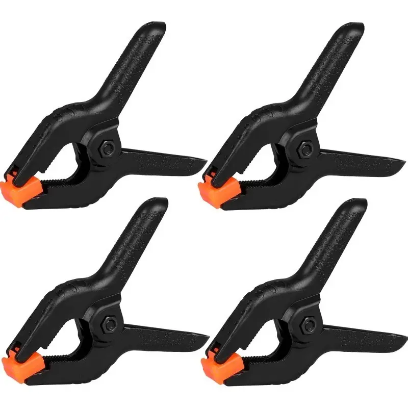 4-Pack 6-Inch Plastic Spring Clamps, Heavy-Duty Photo Backdrop Holders, Thickened Strong Springs, Ideal for Crafts, Woodworking, Photography