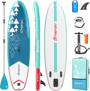 【FathersDayGift】FBSPORT 11' Premium Stand Up Paddle Board, Yoga Board with Durable SUP Accessories & Carry Bag | Wide Stance, Surf Control, Non-Slip Deck, Leash, Paddle and Pump for Youth & Adult, Multi Purpose Inflatable, Outdoor Paddle dealsforyoudays