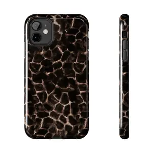 Dark Brown Animal Giraffe Print Phone Case | Tough Phone Case