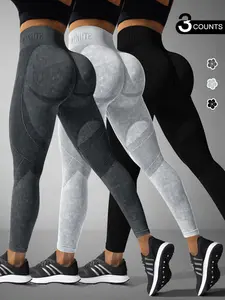 Sporty Women's High Waist Sports Leggings, Quick Drying Breathable Comfortable Skinny Pants, Ladies Sportswear for Yoga Gym Workout Running, Athleisure Fitness Bottoms