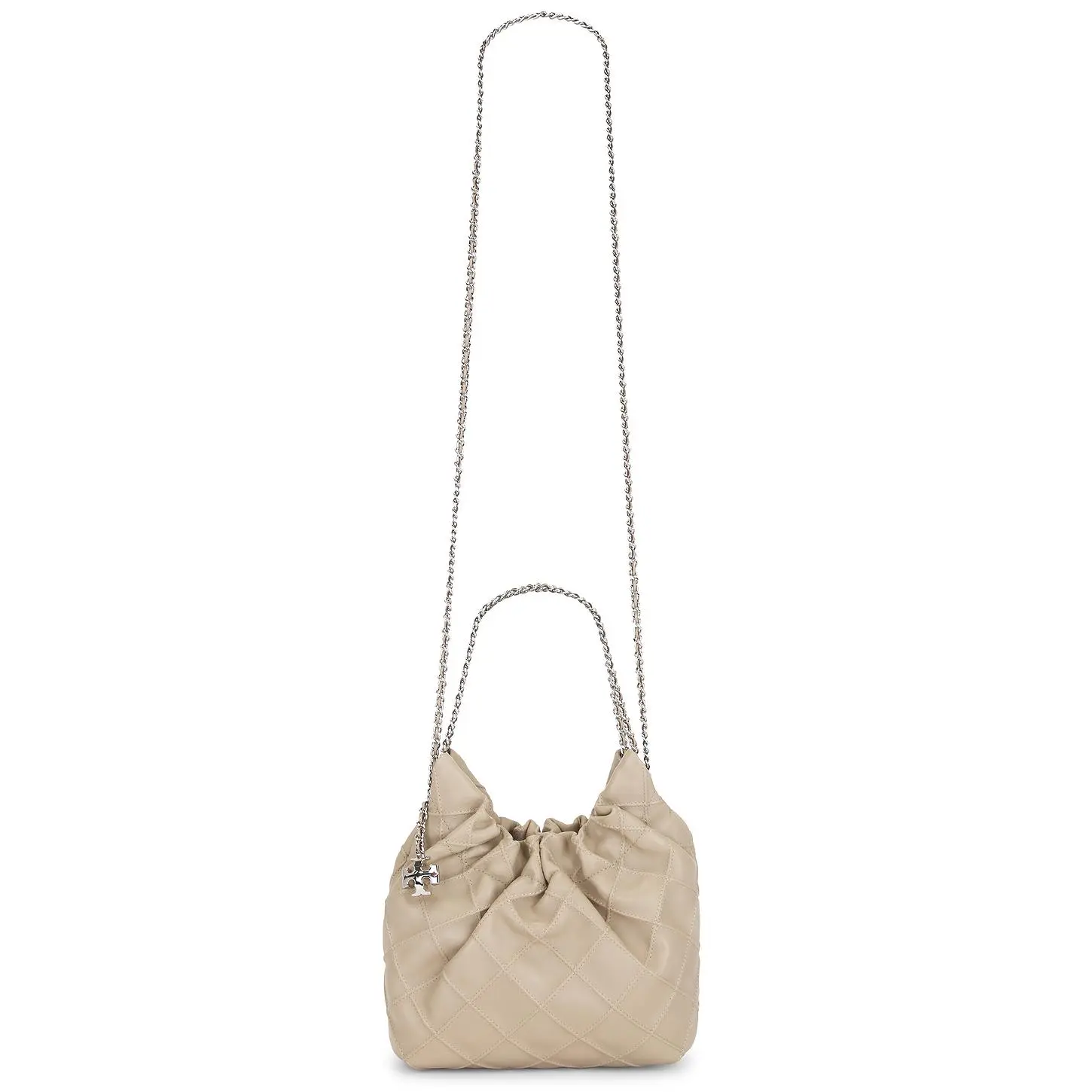 Tory Burch Fleming Mini Hobo Bag in Soft Cement