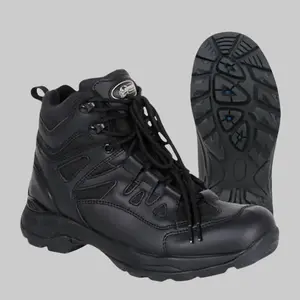 6 INCH LOW CUT TACTICAL BOOTS BLACK with Speedlace System Breathable Nylon Uppers Padded Collar Slip Resistant Dura Grip Outsoles Removable Comfort Cushion Footbed
