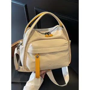 Design Casual Daily Commuter Bag – Small Fresh Contrast Color Handbag, Fashionable Messenger Bag, Versatile Multi-Color Option for Shopping & Everyday Use