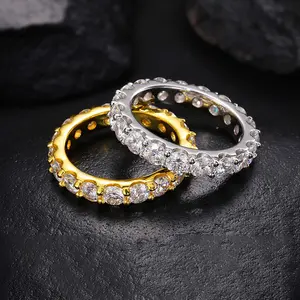 4MM zircon single row men's and women's rings 5~11 couples' rings daily commuting anniversary gift
