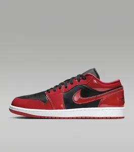 Air Jordan 1 Low Special Edition "Patent Varsity Red Black" leather