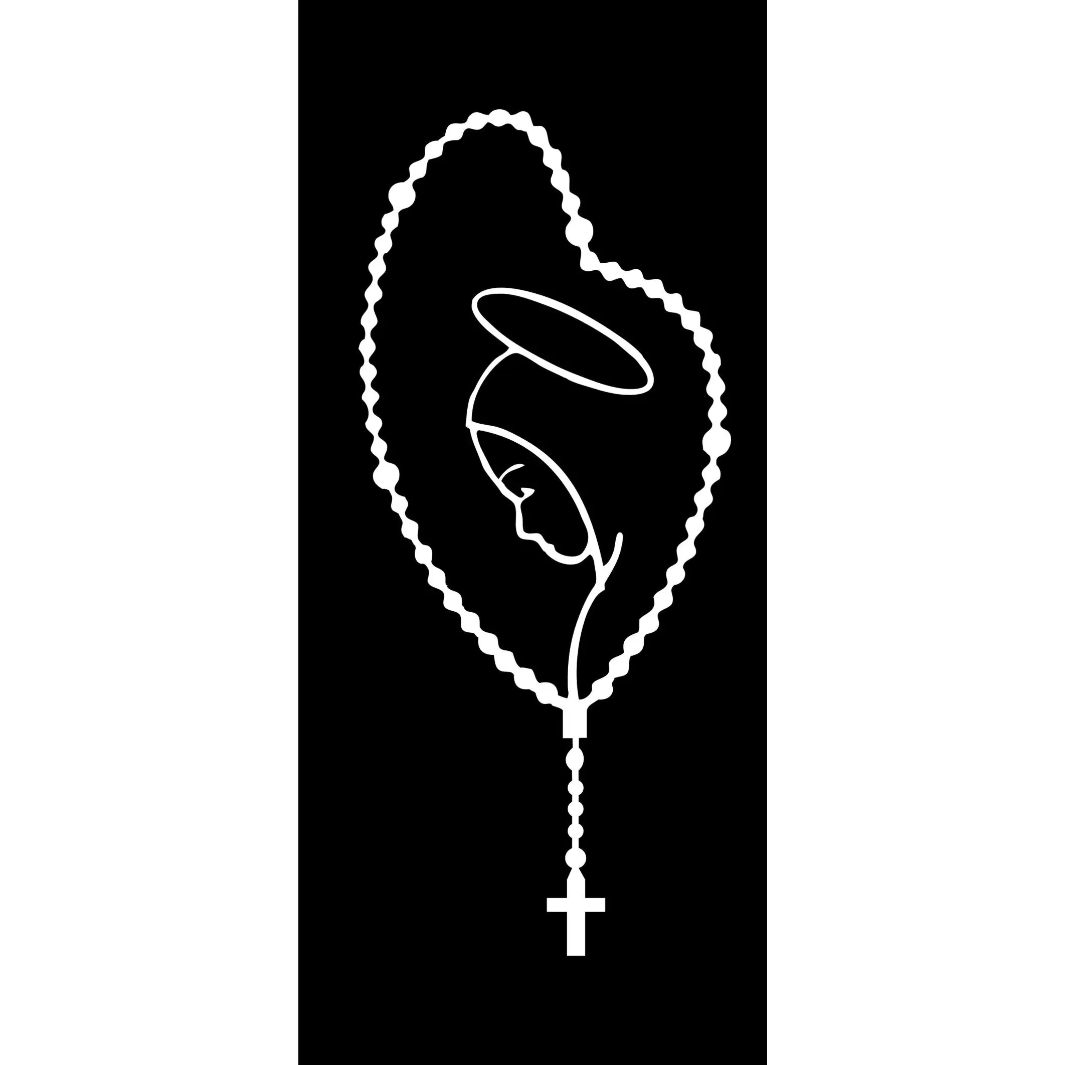 Rosary Decal Faith Decal, Jesus, Christian Sticker, Faith, Vertical Cross, Cross, Faith Jesus Cross Christ decal sticker Virgin Mary