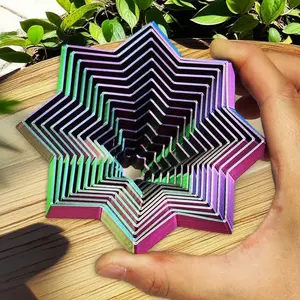 Creative 3D Printable Stress Reduction Gadget, Durable ABS Plastic, Mixed/Purple, Novelty Handheld Play Tool for Teens and Ages 14+!