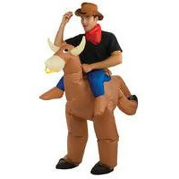 Mens Inflatable Bull Rider Costume