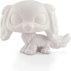 Custom White Blank Bases,DIY Pet Toy Action Figures - King Spaniel Cute Animal,Blank Bases for Mini Pet Toy Dog Accessories
