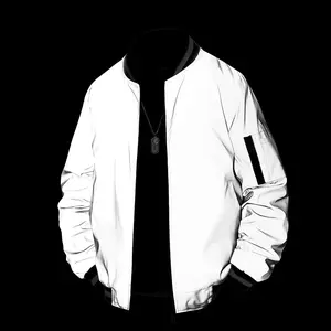 Reflective Jacket Men Spring Autumn Outdoor Night Market Riding Sports Coat Party Holiday High Visibility Jacket Nightclub Little Prince Casual Long Sleeve Stylish Menswear