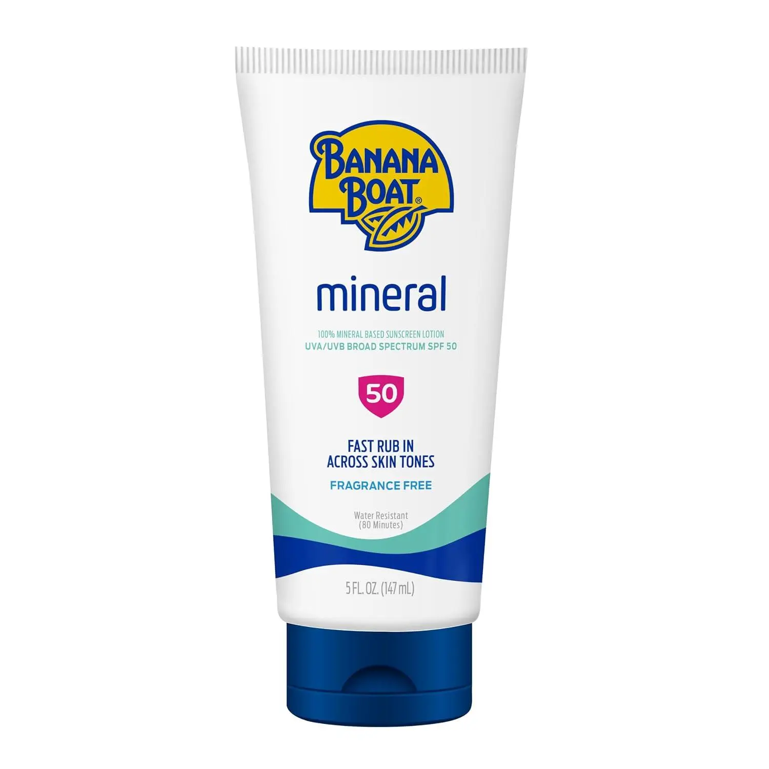 Banana Boat Sensitive Mineral Sunscreen Lotion SPF 50, 5 Fl Oz
