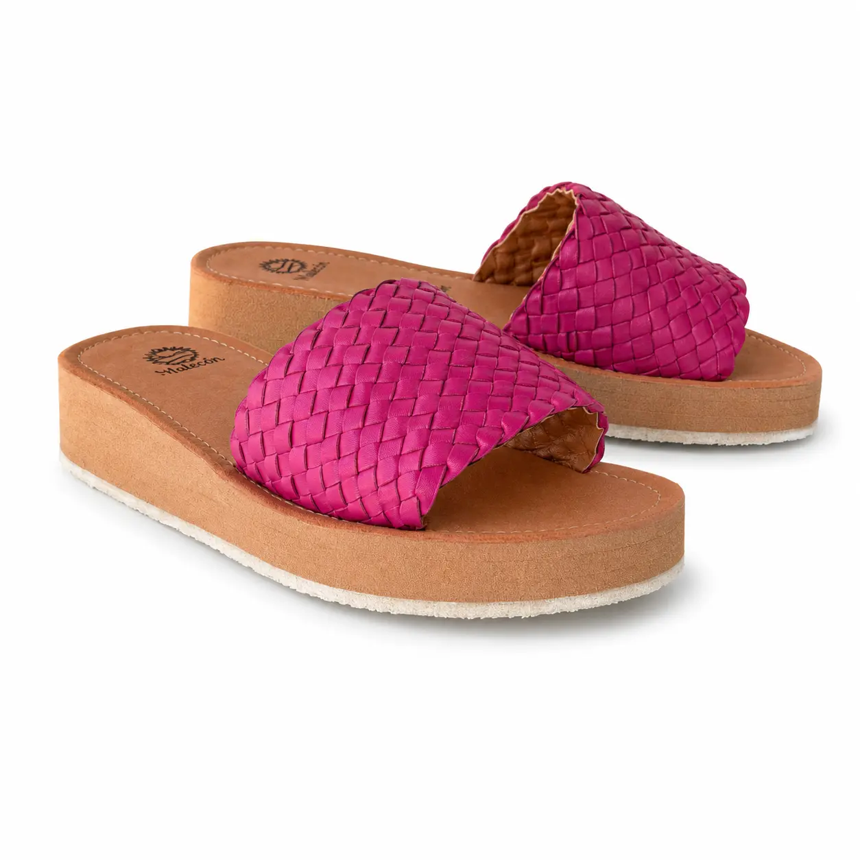 Platform Sandal Tejido Mar Rosa Mexicano