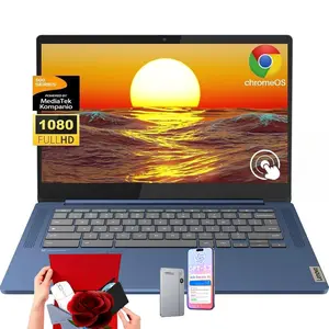 Lenovo 2026 Slim 3 14" FHD Touchscreen Chromebook | 8-Core MediaTek 520, Up to 16GB RAM, 64GB eMMC+128GB Micro SD, 13.5H Battery, WiFi 6, Chrome OS, Student Business Laptop with Bundle Accessory