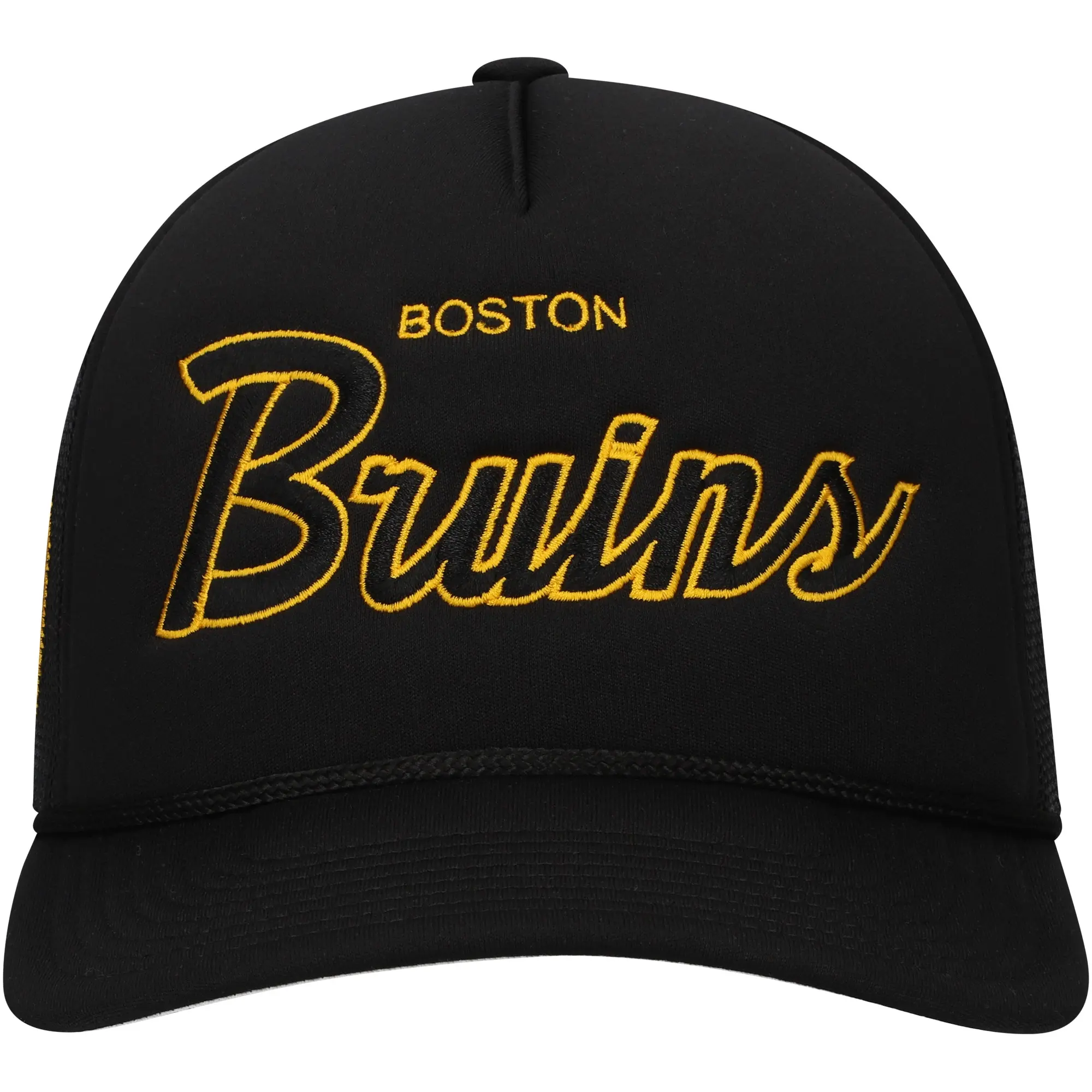 Men's Boston Bruins's Logo Team Black Trucker Adjustable Embroidered Hat, Cute Bruins Dad/Trucker Hat Dad/ Trucker Cap, Cute Hockey Bruins Merch Gift for Fan, Bruins Hat, Idea Gift for Her/Him