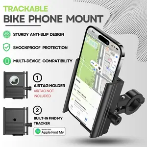 Lulaven Anti-Theft Vehicle Smartphone Mount - Hidden GPS Tracker Holder, IP67 Water-Resistant, 360° Rotatable, Premium Metal Finish, Rubber Shockproof Protection, Vehicle Accessories, Auto Parts Accessories Phone Tech Stand