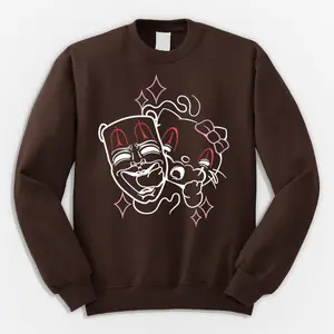 Hell0 Kitty (LNCL) Brown Sweatshirt