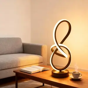 Modern LED Spiral USB Table Lamp, Home Decor Lighting, 3 Color Temperatures, Adjustable Lighting, Push Button Control, Ideal for Bedroom, Living Room, Office, Perfect Gift