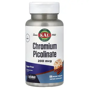 KAL Chromium Picolinate, Cinnamon Bun, 200 mcg, 120 Micro Tablets