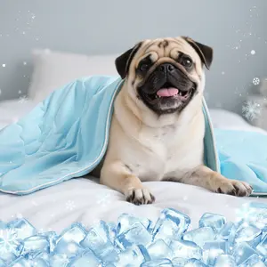 Pawaboo Premium Cooling Dog Blanket, Q-MAX>0.4 Cooling Blanket for Dogs, Washable Lightweight Summer Quilt for Pets and Humans, Self Cool Quilt for Cats, Cool Throw for Hot Sleepers