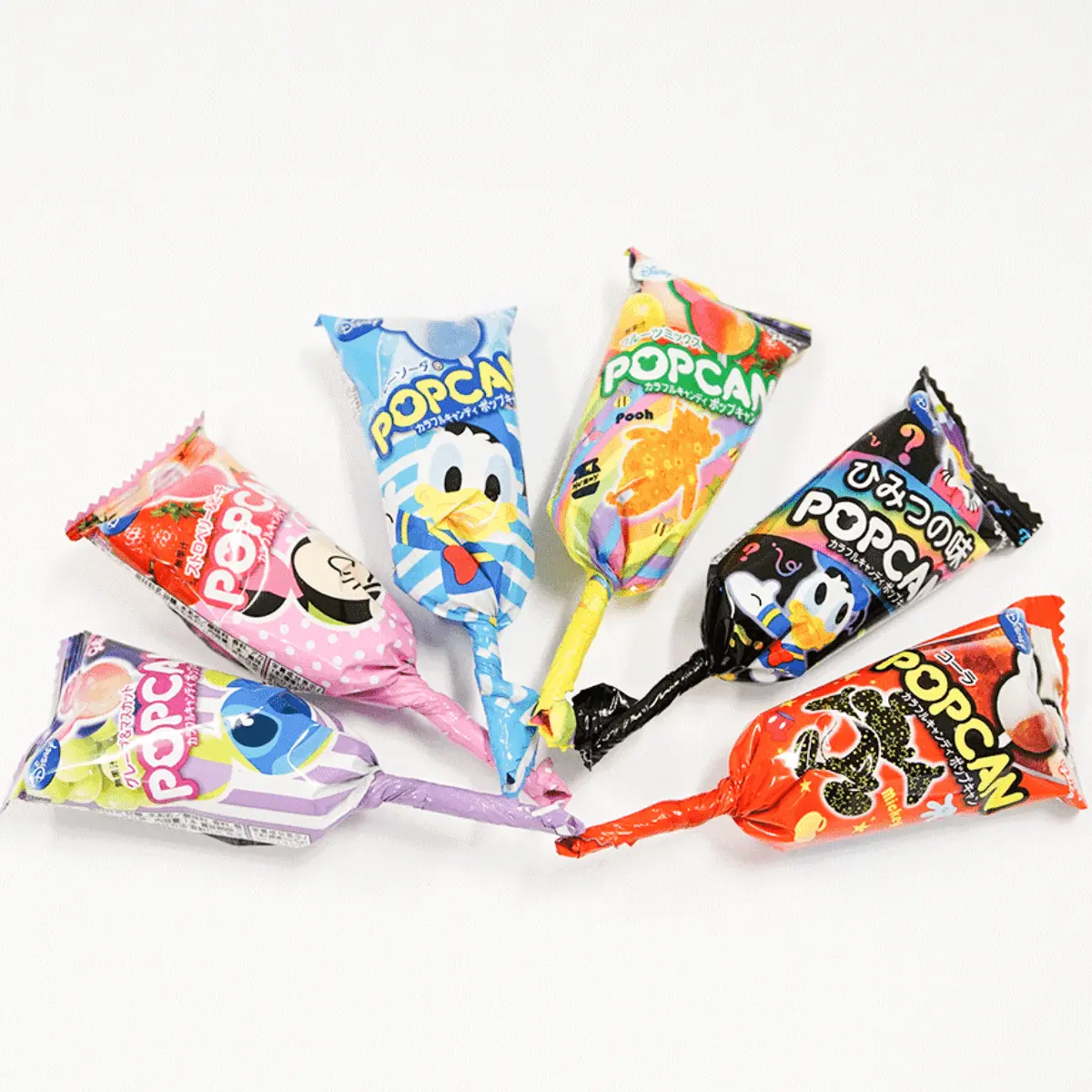 POPCAN Japan Disney Fruit Flavored Lollipop - Random Packaging, Single Stick POPCAN Japan Disney Fruit Flavored Lollipop - Random Packaging, Single Stick