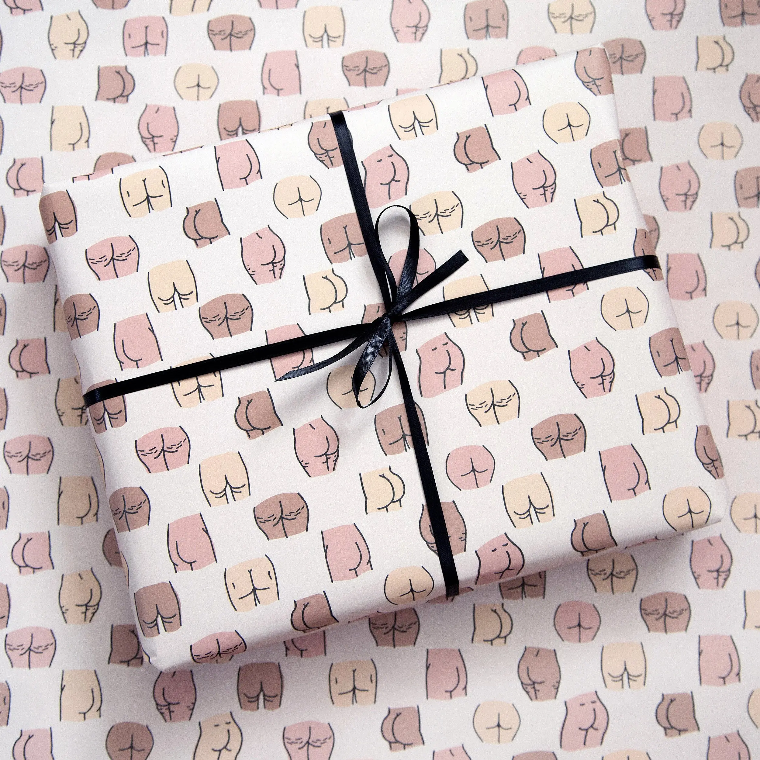 Funny Christmas Wrapping Paper, Bachelorette Party Favor, Unique Gift Wrap, White Elephant Birthday Present for Adults