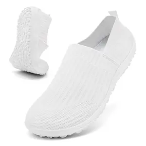 Women's Slip-On Barefoot Flats Casual Fashion Comfortable Shoes Lightweight Breathable Knitted Material Zero Drop Anti-slip Sole Minimalist Walking
