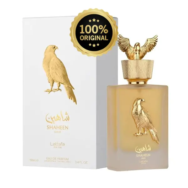 Lattafa Shaheen Gold Eau de Parfum, Aromatic Citrusy Scent with Pineapple and Fig, Captivating Unisex Perfumes for Women and Men for Daily Wear, 3.4 oz, Captivating Fragrance, Edp Liquid Perfumes, Edp Scents, 100Ml, Fig & Vanilla, Aromatic Spicy Perfume,