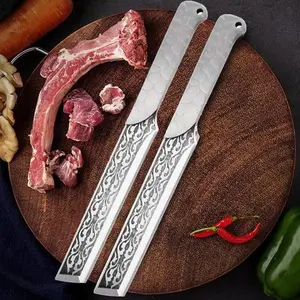 7.7 Inch Stainless Steel Meat Cleaver Knife, Chopper, Meat Bone Cleaver, Hand Forging Kitchen Tool, Cooking & Fruit Knife, Top Gift Choice for Men and Women