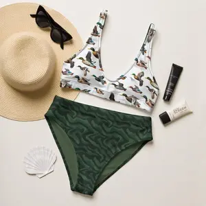DUCK HUNTING Bikini Set, Duck Camo Swimsuit Set - Mallard Duck Bikini, Bathing Suit for Women, Cute Bikini, 2026 Independence Day Gift, Quick-Drying, Summer Beach Outfit, Gift for her