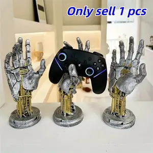 Cyberpunk 3D Printed Handle, Multi-Functional Desktop Organizer for Game Controllers & Phones, Sci-Fi Mechanical Decor, Home Decor, Figurines, Perfect Gift