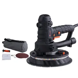 Drywall Sander With 800W Brush Motor, 1200-2300 RPM Variable Speed, Auto Dust Vacuum and Integrated Dust Extraction, Quick-Change Sanding Pad, Ergonomic Grip, Lightweight Portable Sander for Wall Finishing